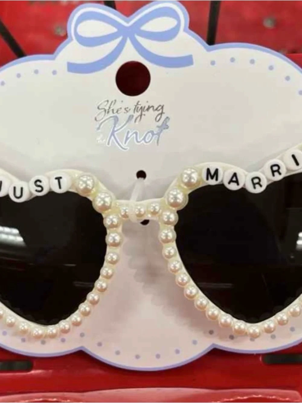 Kids Pearl-Trim Heart Sunglasses - White